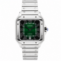 Cartier Santos Large Size WSSA0062 Green Dial Watch